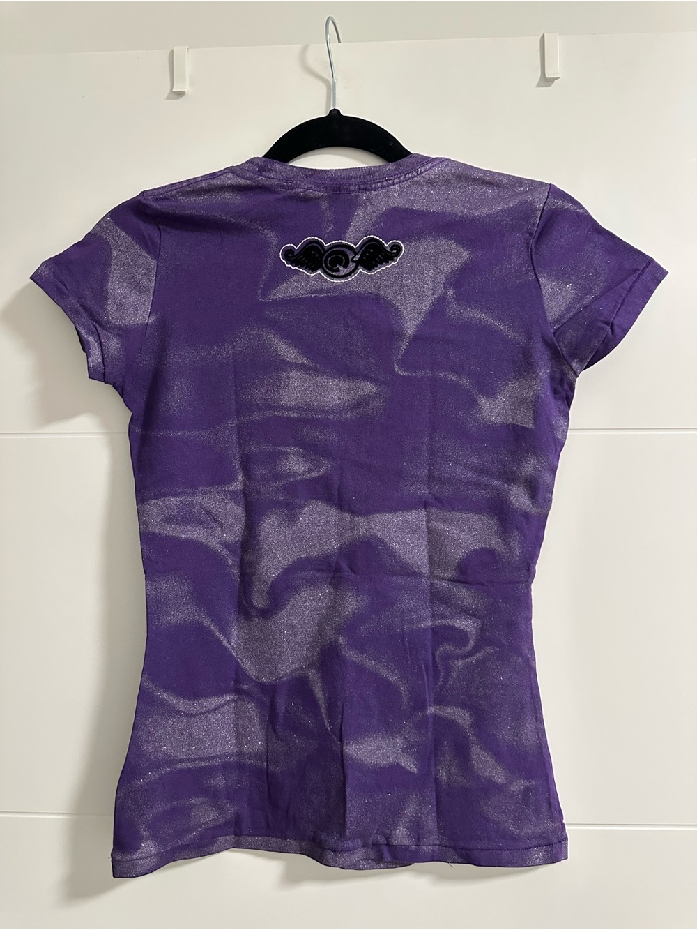 Von Dutch Los Angeles Y2K Purple Tie Dye Glitter T-shirt - Picture 2 of 2